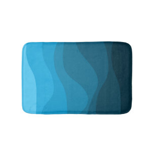 Tapete De Banheiro Design de ondas retrógradas de mar azul