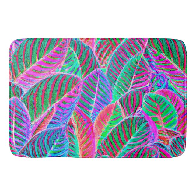 Tapete De Banheiro Design de padrão de folha vívida (Frente)