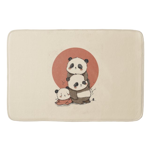 Tapete De Banheiro Design de Pandas Cuecas (Frente)