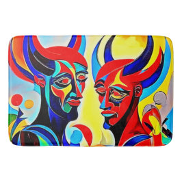 Tapete De Banheiro Design de Par Espirituoso Vívido