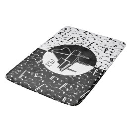 Tapete De Banheiro Design de Piano preto e branco