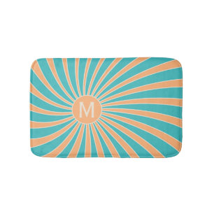 Tapete De Banheiro Design de rotura solar do estilo Pêssego e Turques