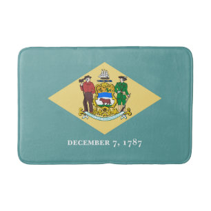Tapete De Banheiro Design de Sinalizador do Estado Delaware