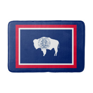 Tapete De Banheiro Design de Sinalizador do Estado Wyoming