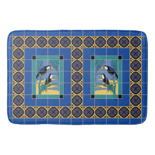 Tapete De Banheiro Design de Toucans do azulejo da ilha de Catalina
