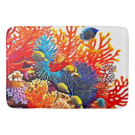 Tapete De Banheiro Design de vida no mar submarino colorida