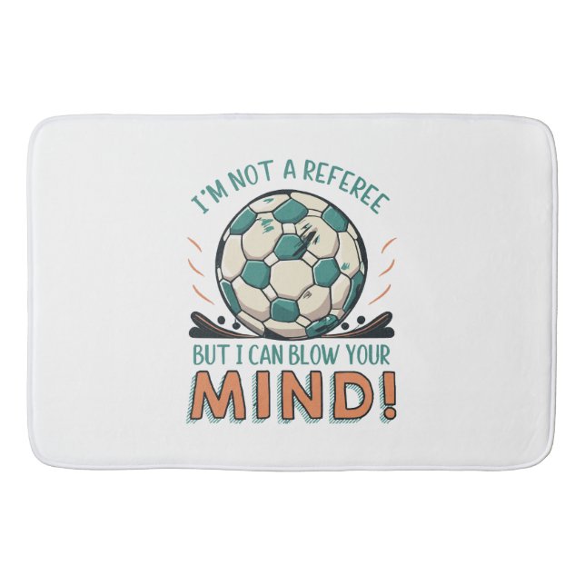 Tapete De Banheiro Design Divertido de Futebol (Frente)