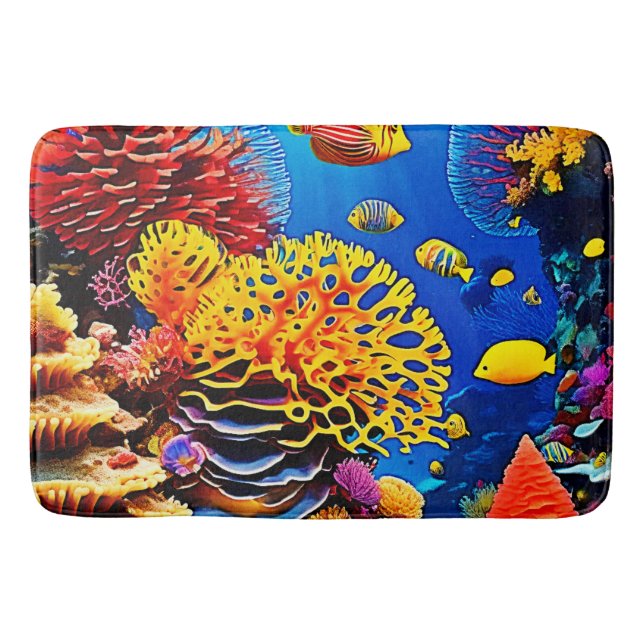 Tapete De Banheiro Design do Jardim Submarino (Frente)