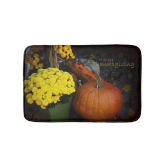 Tapete De Banheiro Design feliz da acção de graças - esteira de banho