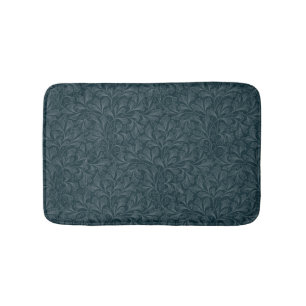 Tapete De Banheiro Design floral azul-escura elegante