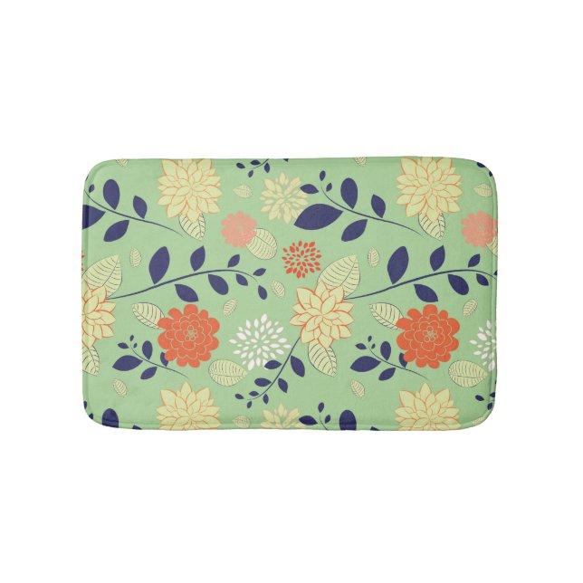 Tapete De Banheiro Design Floral Retro (frente)