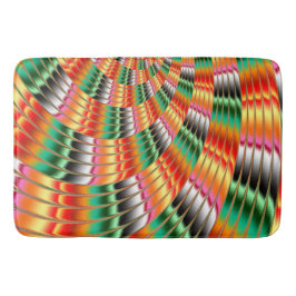 Tapete De Banheiro Design Fratural de espiral colorida