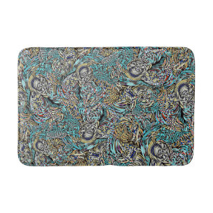 Tapete De Banheiro Design moderno multi-colorido Funky de esteira de