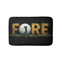 Tapete De Banheiro Design Trendy Golf com Silhouette Golfer