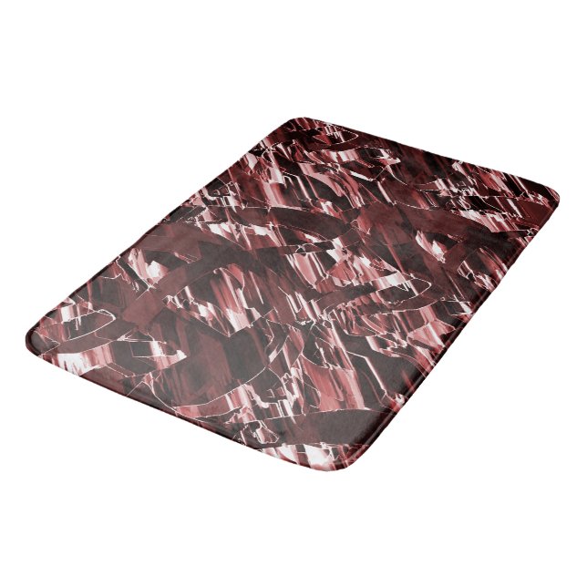 Tapete De Banheiro Desorganização de lâminas vermelhas rasgadas ou ma (Angulado)