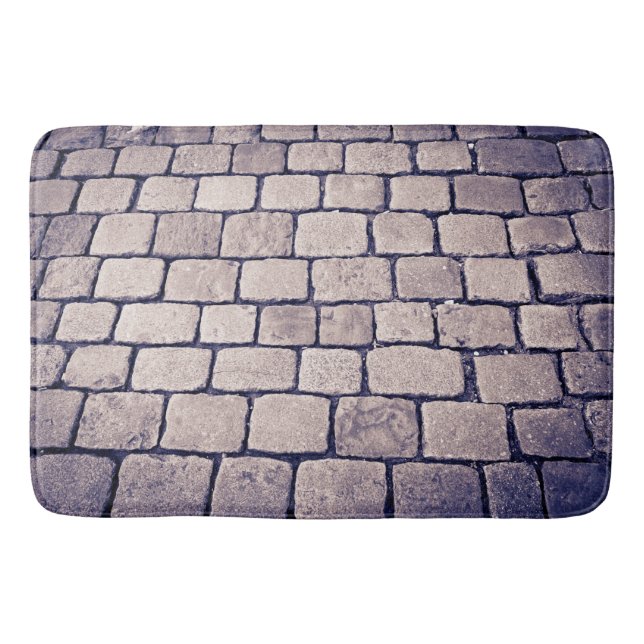 Tapete De Banheiro Detalhe da Rua Cobblestone, Horizontal (Frente)