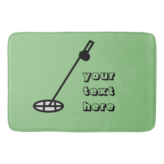 Tapete De Banheiro detecção de metal verde mínimo (Frente)