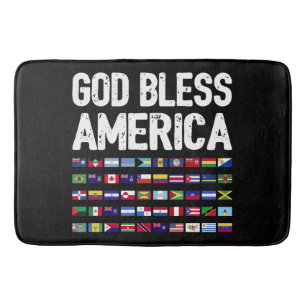 Tapete De Banheiro Deus Abençoe a América Orgulho Latino Todos os Paí