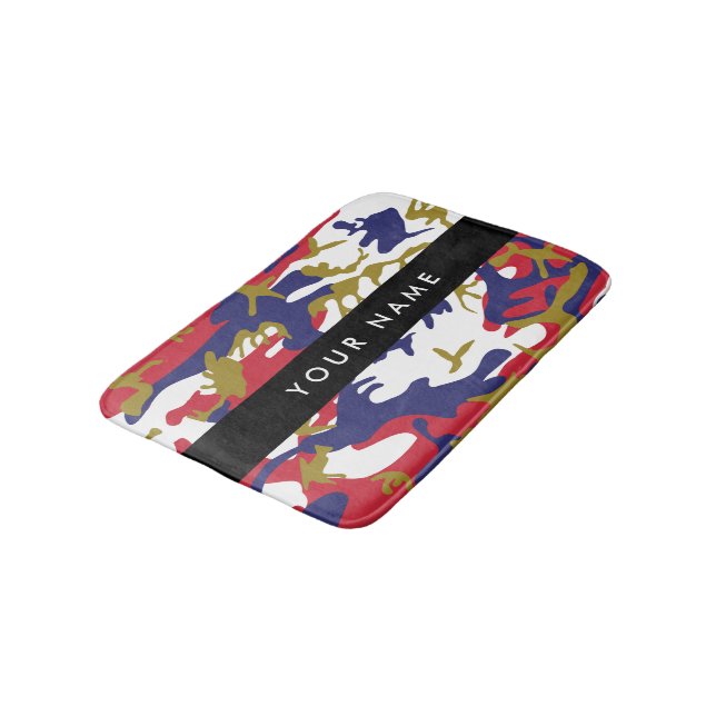 Tapete De Banheiro Dia da Independência Camuflagem Seu nome Personali (Angulado)