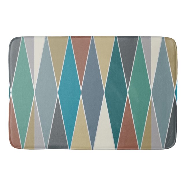 Tapete De Banheiro Diamantes Modernos de meio século (Grande) (Frente)