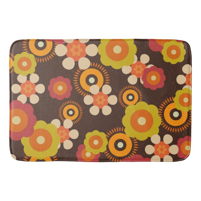 Tapete De Banheiro Disco 70s 60s Retro Flowers Pop Culture (Frente)