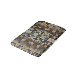 Tapete De Banheiro Do Taupe azul de Tan da cerceta arte tribal nativa