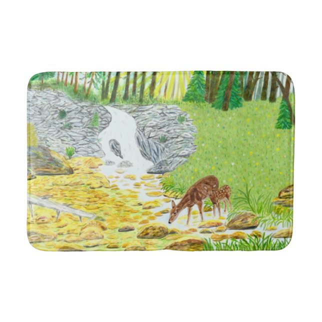 Tapete De Banheiro Doe e Fawn (Frente)