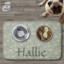 Dog Placemat - Sage Green Botanical, Personalized 