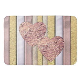 Tapete De Banheiro dois corações com brilho