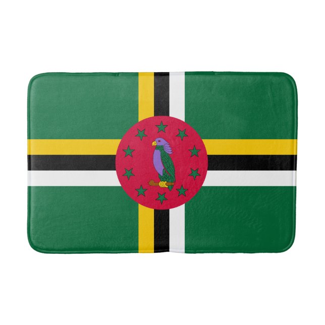 Tapete De Banheiro Dominica Flag (Frente)