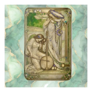 Tapete De Banheiro Donzelas da Música Art Nouveau Ilustração Vintage