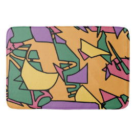 Tapete De Banheiro Doodle festivo desordenado