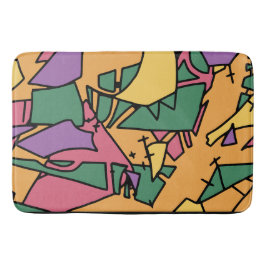 Tapete De Banheiro Doodle festivo desordenado