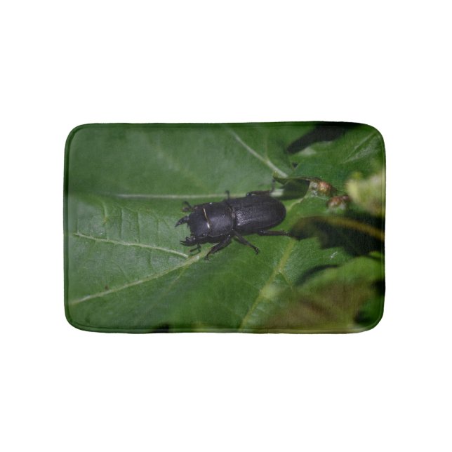 Tapete De Banheiro Dorcus parallelipipedus , o besouro-veado menor (frente)