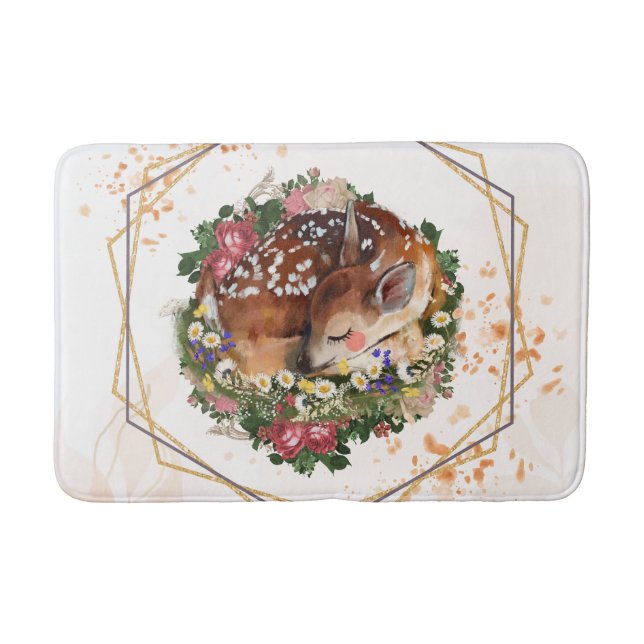 Tapete De Banheiro Dormir, Arte Gráfica Marrom De Animais (Frente)