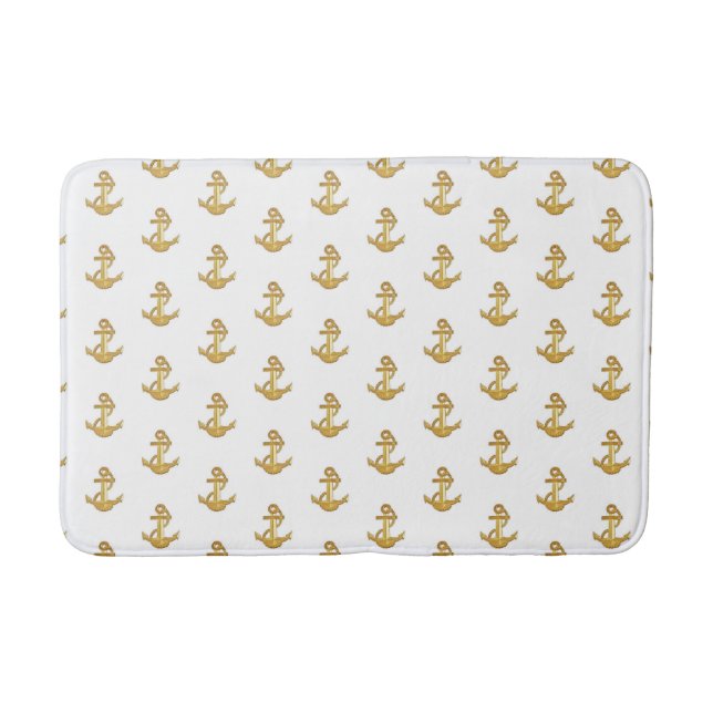 Tapete De Banheiro Dourada Anchor Bath Mat (Frente)