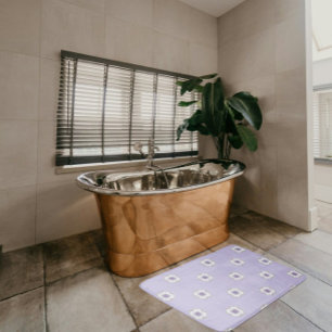 Tapete De Banheiro Dourada e roxa, Lavanda de cerâmica