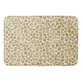Tapete De Banheiro Dourada Glitter Leopardo Glitter     