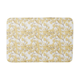 Tapete De Banheiro Dourada Manhã Branca Flor Glória