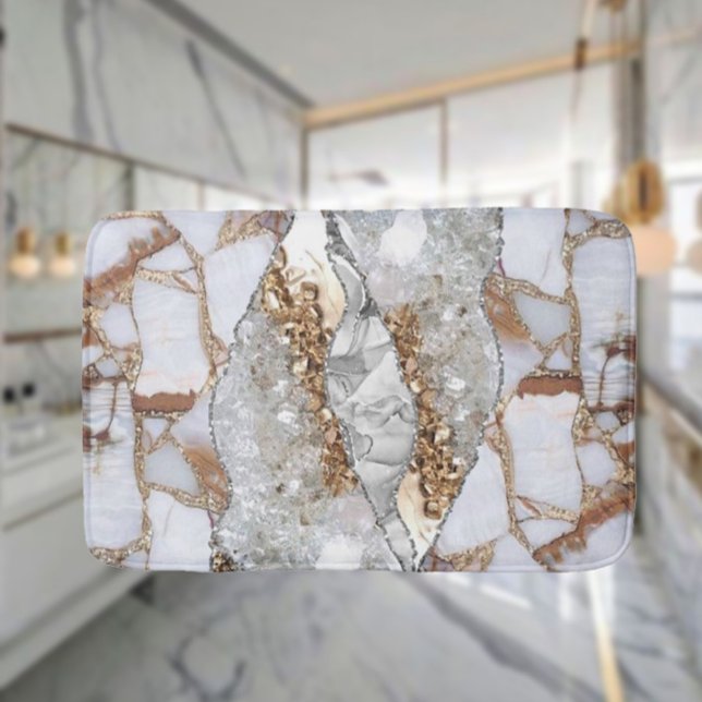 Tapete De Banheiro Dourada textura líquida elegante de luxo (Criador carregado)