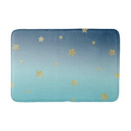 Tapete De Banheiro Douradas estrelas aqua Blue Ombre