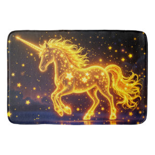 Tapete De Banheiro Dourado conto de fadas de chifre de cavalo céu not