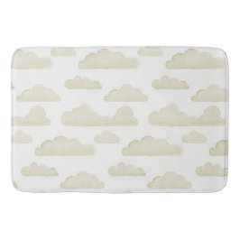Tapete De Banheiro Dourado Dreamtime Watercolor Clouds Bath Mat