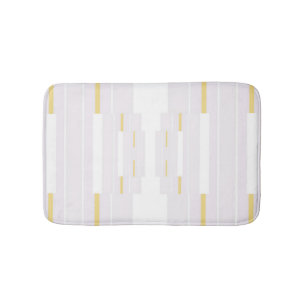 Tapete De Banheiro Dourado e branco