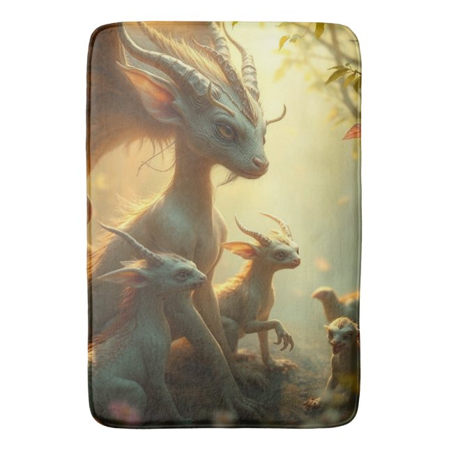 Tapete De Banheiro „Drachenmutter im goldenen Wald“ (Frente Vertical)