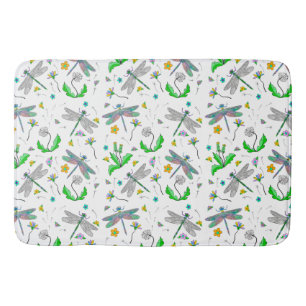 Tapete De Banheiro Dragões Whimsical e Dandelions Desenhados