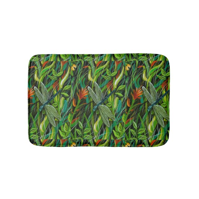 Tapete De Banheiro Dragonfly Bath Mat Verde (frente)