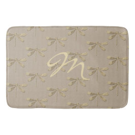 Tapete De Banheiro Dragonfly Dourada