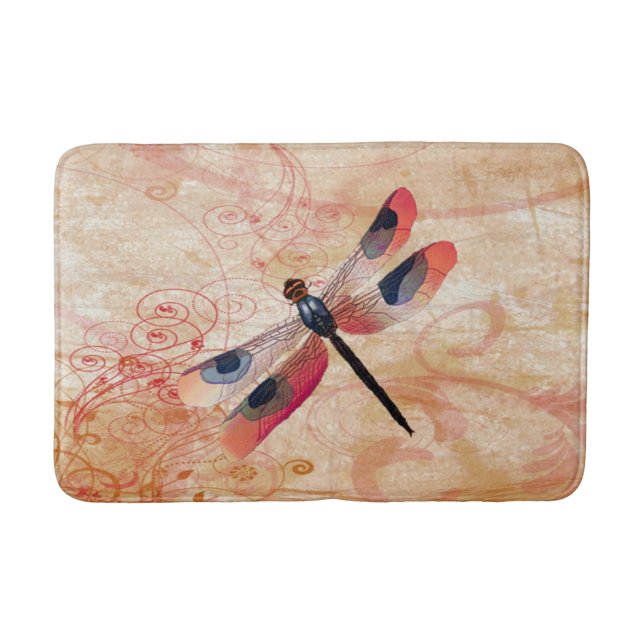 Tapete De Banheiro Dragonfly Flourish Mat (Frente)