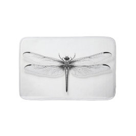 Tapete De Banheiro Dragonfly Metálica Impressa Bath Mat - Na moda